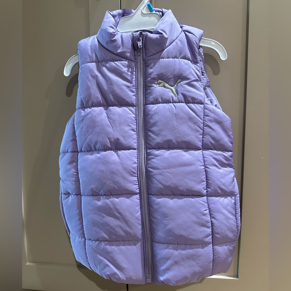 PUMA 3-4T girls lilac puffer vest